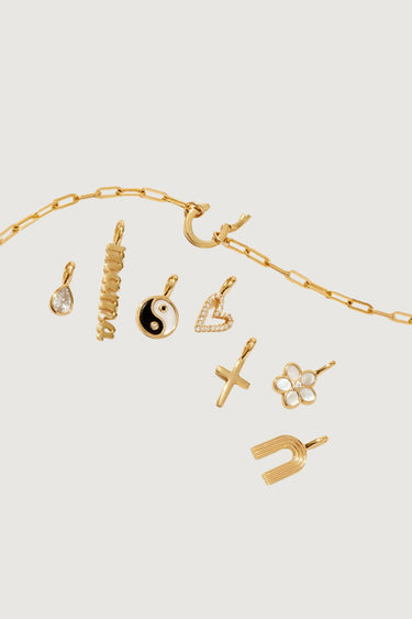 GOLD LINK CHAIN CHARM NECKLACE - STUDIO JO STORE